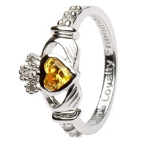 Silver Claddagh Birthstone Rings November (3)