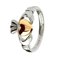 Sterling Silver and Yellow Gold Claddagh Ring (3)