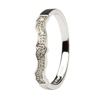 14K White Gold Matching Wedding Ring For Diamond C