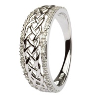 14K White Gold Ladies Celtic Knot Diamond Ring (2)