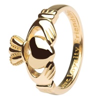 14K Yellow Gold Comfort Fit Claddagh Ring (2)