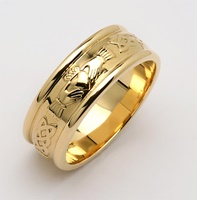 Ladies Wide Corrib Claddagh Wedding Band