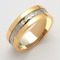 Mens Claddagh Corrib Band With High Profile Sides