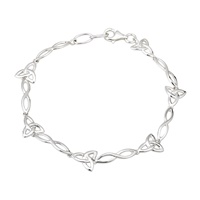 Sterling Silver Trinity Infinity Knot Bracelet