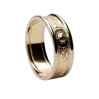 Celtic Warrior Shield Wedding Band with Trims (3)