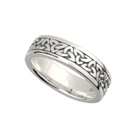 Sterling Silver and Oxidized Trinity Ladies Band