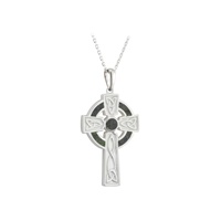 Connemara Marble Celtic Cross and Sterling Silver