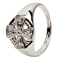 Celtic Cross Sterling Silver Ring