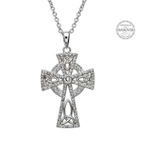 Celtic Trinity Cross Embellished With Swarovski Cr
