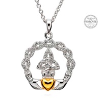 Claddagh Trinity Pendant Embellished With Swarovsk