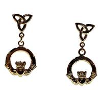 14 K Claddagh and Trinity Post Earrings (2)