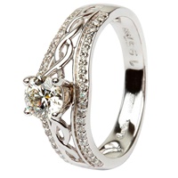 14k White Gold Diamond Celtic Ring (2)