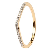 14K Yellow Gold Pave Set Matching Wedding Ring For