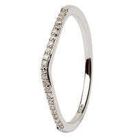 14K White Gold Pave Set Matching Wedding Ring For 