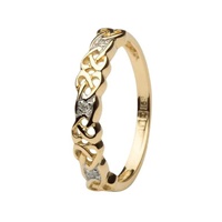 Celtic Design Diamond Set Ring 14K (2)