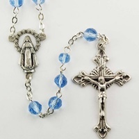 Mcvan 6mm Blue Glass Rosary (2)