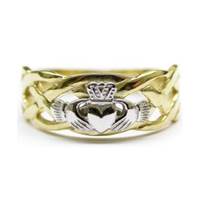 Wide Gents Two-Tone Claddagh Ring (2)
