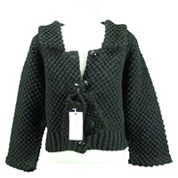 Handknit Vintage Blackberry Stitch Jacket Black