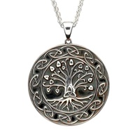 Shanore Silver Tree Of Life Trinity Medallion Pend