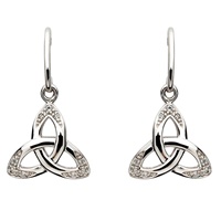 Shanore Sterling Silver Celtic Stone Set Trinity K