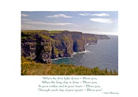 Irish Blessing, Birthday Card, Cliffs