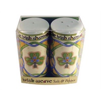 Royal Tara Irish Weave Irish Shamrock Salt and Pep