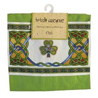 Royal Tara Irish Weave Apron with Shamrock on Pock