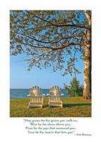 Irish Blessing Wedding Card, Adirondack Chairs (2)