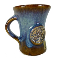Colm De Ris Irish Pottery Straight Mug Blue (BA1) 