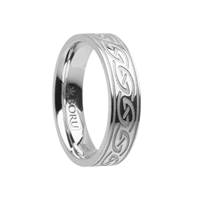 Boru White Gold Celtic Waves Etched Ring (2)