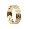 10K Yellow Claddagh Celtic Knot Etched Band