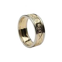 Boru Gents Le Cheile Yellow Gold with White Gold Trim Wedding Band (2)