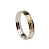 10K Yellow Centre on Silver Mens Signature Claddagh Ring (2)