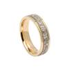 10K White Centre Ladies Signature Warrior Shield Band (2)