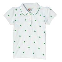 Traditional Craft Kids Shamrock Irish Polo Shirt, White (2)
