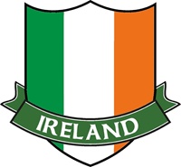 Ireland Flag Shield Sticker (2)