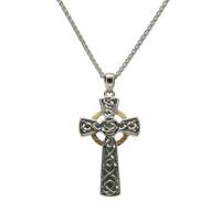Keith Jack Sterling Silver and 10K Gold Large Cross (3)