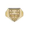 10K Yellow Gold Mens Heavy Shield Coat of Arms Ring
