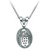 Silver Oval Coat of Arms Family Pendant, Medium