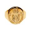 14K Yellow Gents Extra Heavy Hand Engraved Seal Ring