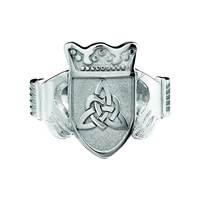 Ladies Family Coat of Arms Claddagh Ring