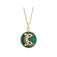 Solvar Gold Plate Celtic C Initial Pendant