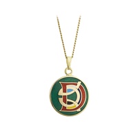 Solvar Gold Plate Celtic D Initial Pendant