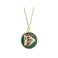 Solvar Gold Plate Celtic F Initial Pendant