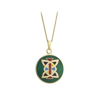 Solvar Gold Plate Celtic I Initial Pendant