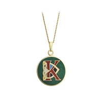 Solvar Gold Plate Celtic K Initial Pendant