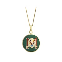 Solvar Gold Plate Celtic M Initial Pendant