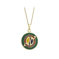 Solvar Gold Plate Celtic O Initial Pendant