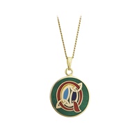 Solvar Gold Plate Celtic Q Initial Pendant