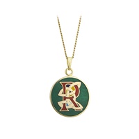 Solvar Gold Plate Celtic R Initial Pendant